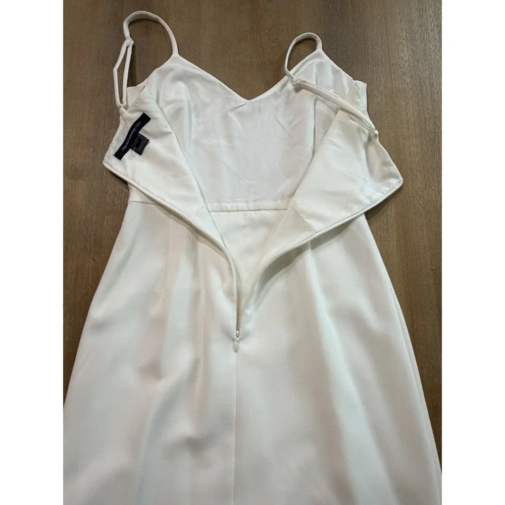 French Connection‎ Whisper White Faux Wrap Mini Dress Size 2 Spaghetti Strap